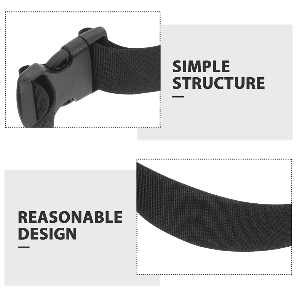 

3 Pcs Black 38MM Wide High Chair Straps Replacement Belt for Stroller Pushchair Adjustable Safety Harness Longlasting