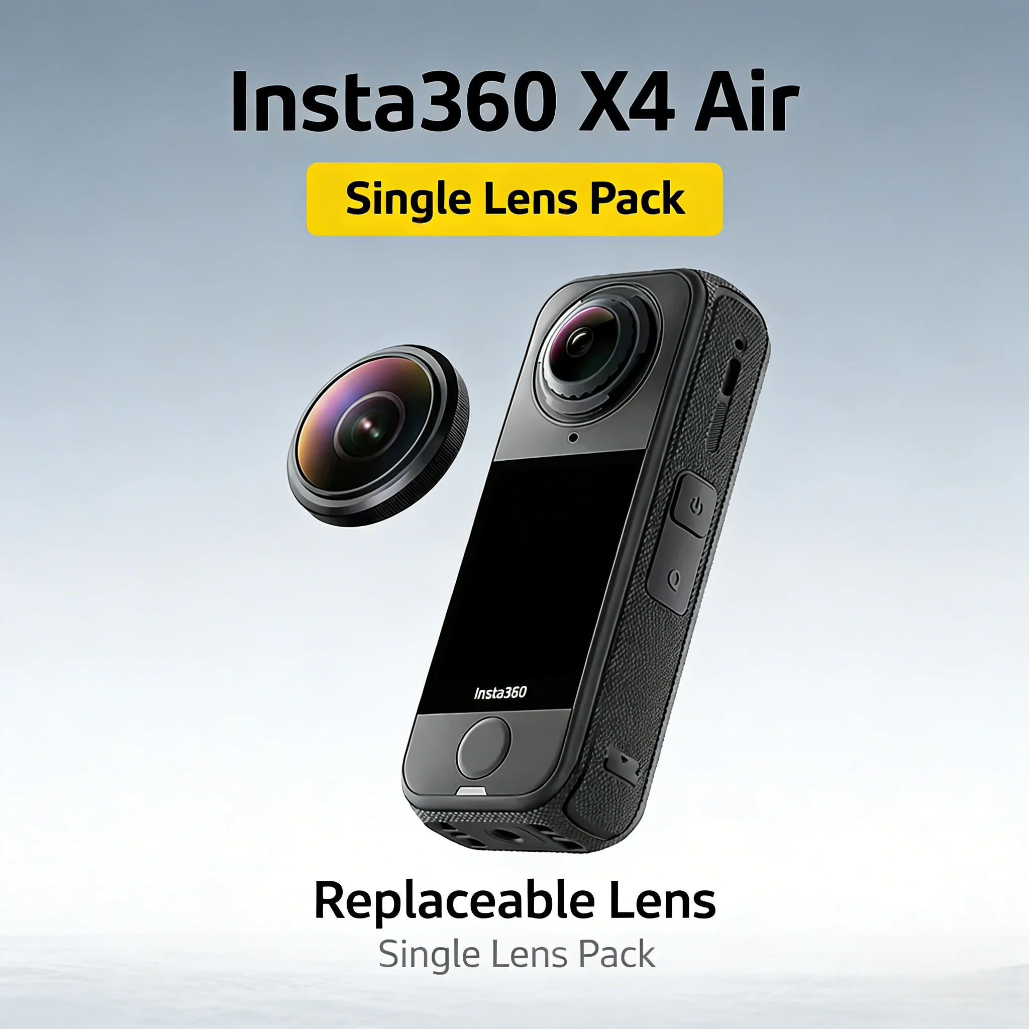 

Комплект сменных линз Insta360 X4 Air, оригинальное оптическое стекло, простая замена своими руками, без простоя на ремонте, одна линза