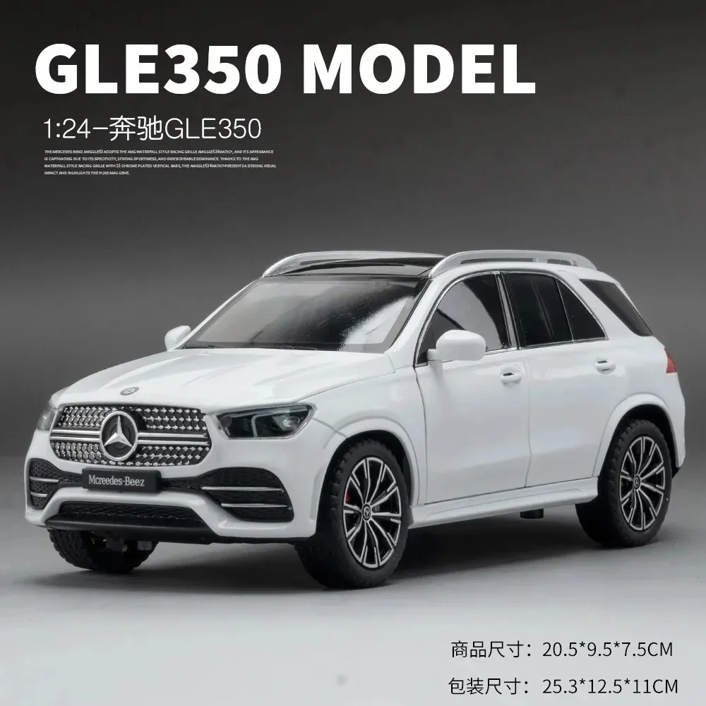 1:24 mercedes-benz GLE SUV coche de aleación fundido a presión y vehículos de juguete modelo de coche sonido y luz coche extraíble juguetes para niños regalos A634