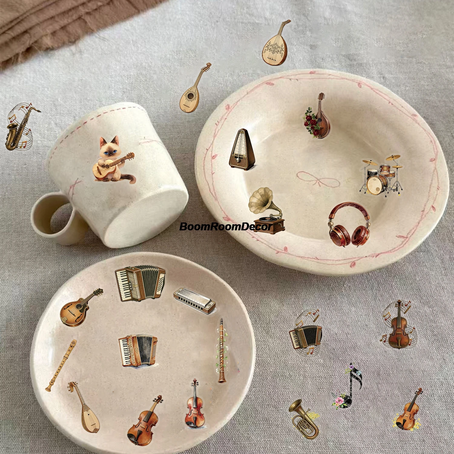 50PCS Vintage Musical Instrume - Picture Of Musical Instrument review and price