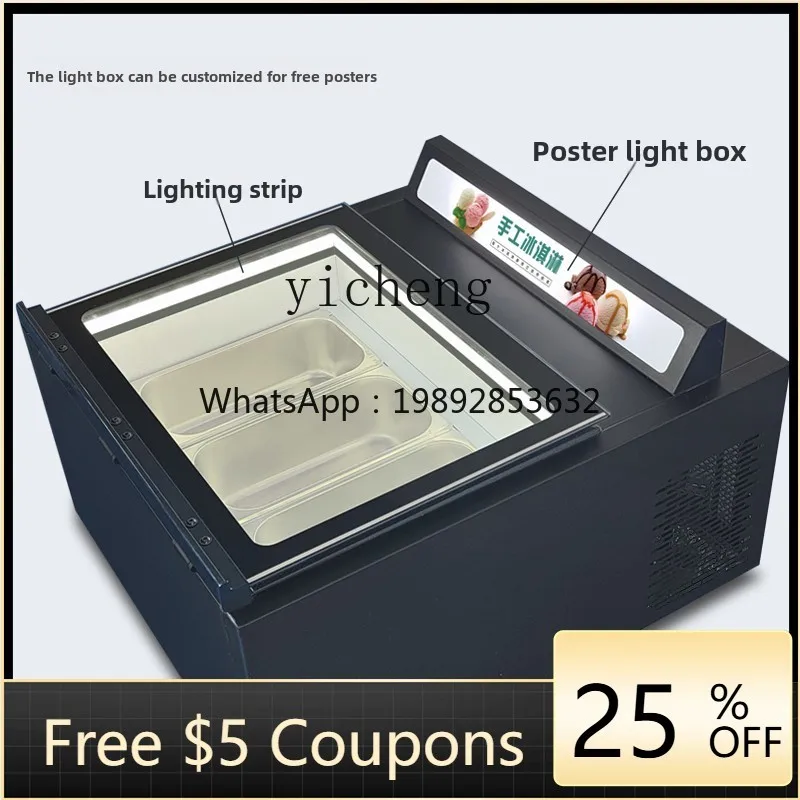 

BB Desktop Ice Cream Display Cabinet Commercial Display Cabinet Fried Yogurt Ice Cream Freezer