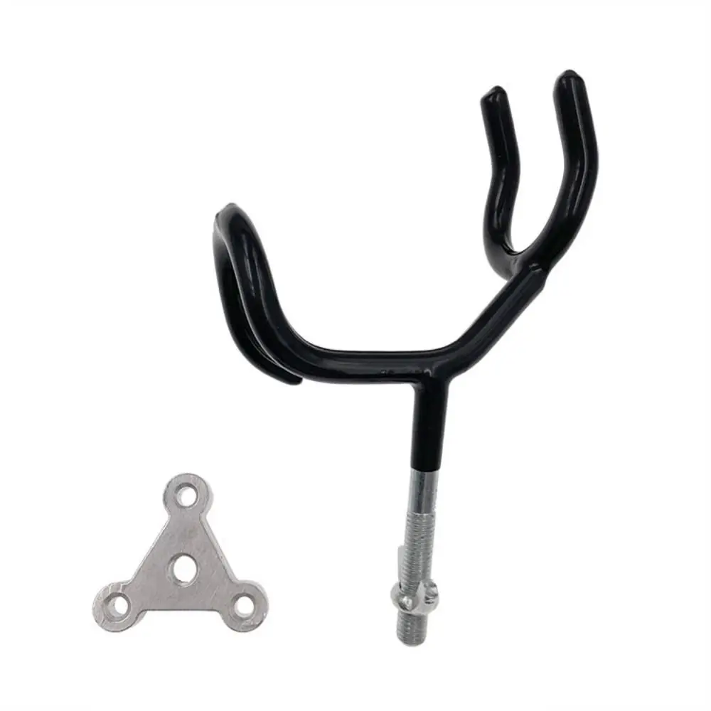 

20 Degree Fishing Boat Rod Holder Metal Black Fishing Pole Holders Durable with Mounting Base Portable Fishing Pole Stand Men