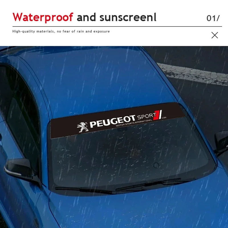 1 قطعة سيارة الجبهة الخلفية الزجاج الأمامي لاصقة تزيين لبيجو 206 307 308 207 3008 208 407 508 2008 5008 301 406 408 607 4008