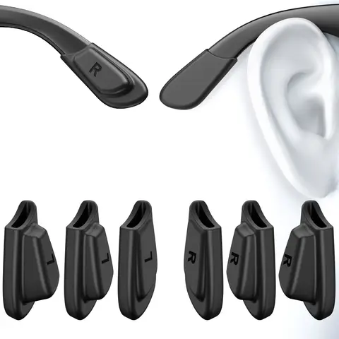 3 Pairs Anti-Slip Silicone Eyeglass Ear Grips For Ray-Ban Meta Wayfarer/Skyler/Headliner&Gen 2 Smart Glasses Elastic Retainer