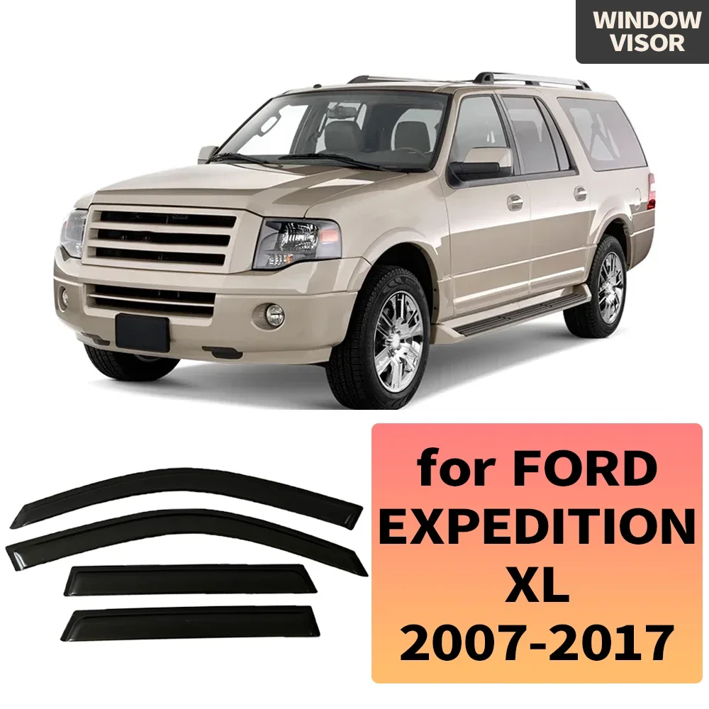 

Window Visor for FORD EXPEDITION XL 2007-2017 Wind Deflectors Rain Guards Door Visor Vent Shades Exterior Parts