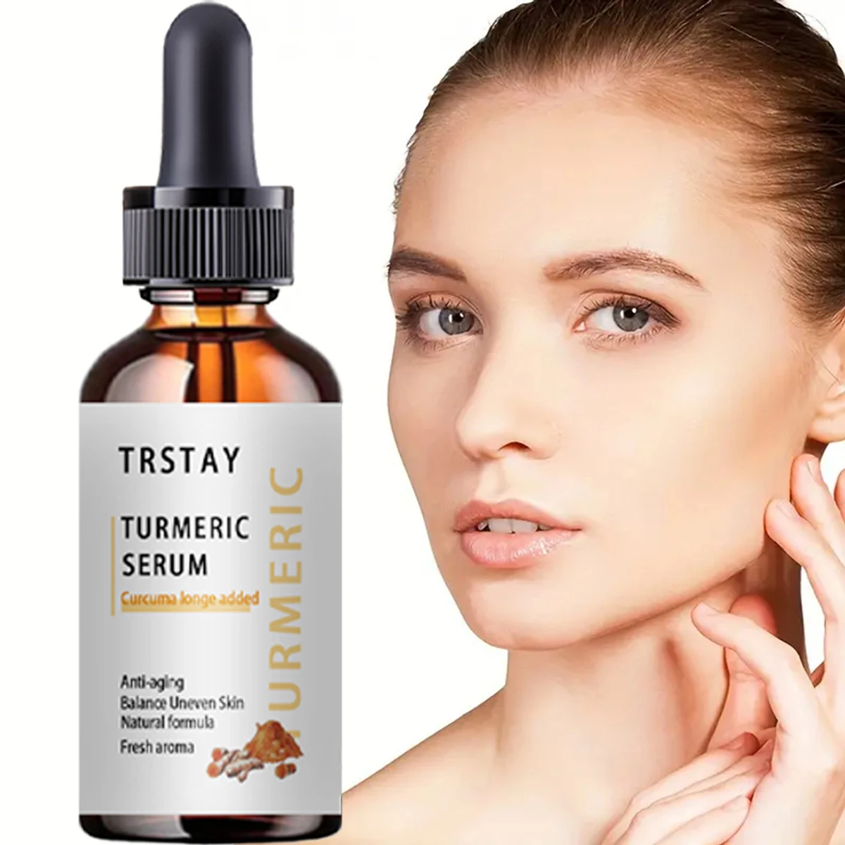 Turmeric Face Serum Whitening Dark Spot Remover Acne Scar Bright Skin Corrector Facial Essence Improve Roughness Skin Care