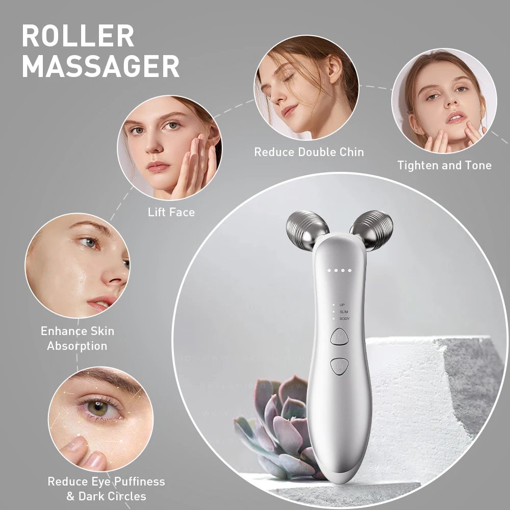 Face Lifting Massage Device Portable Skin Tightening 3D Massage Roller  Face Massage