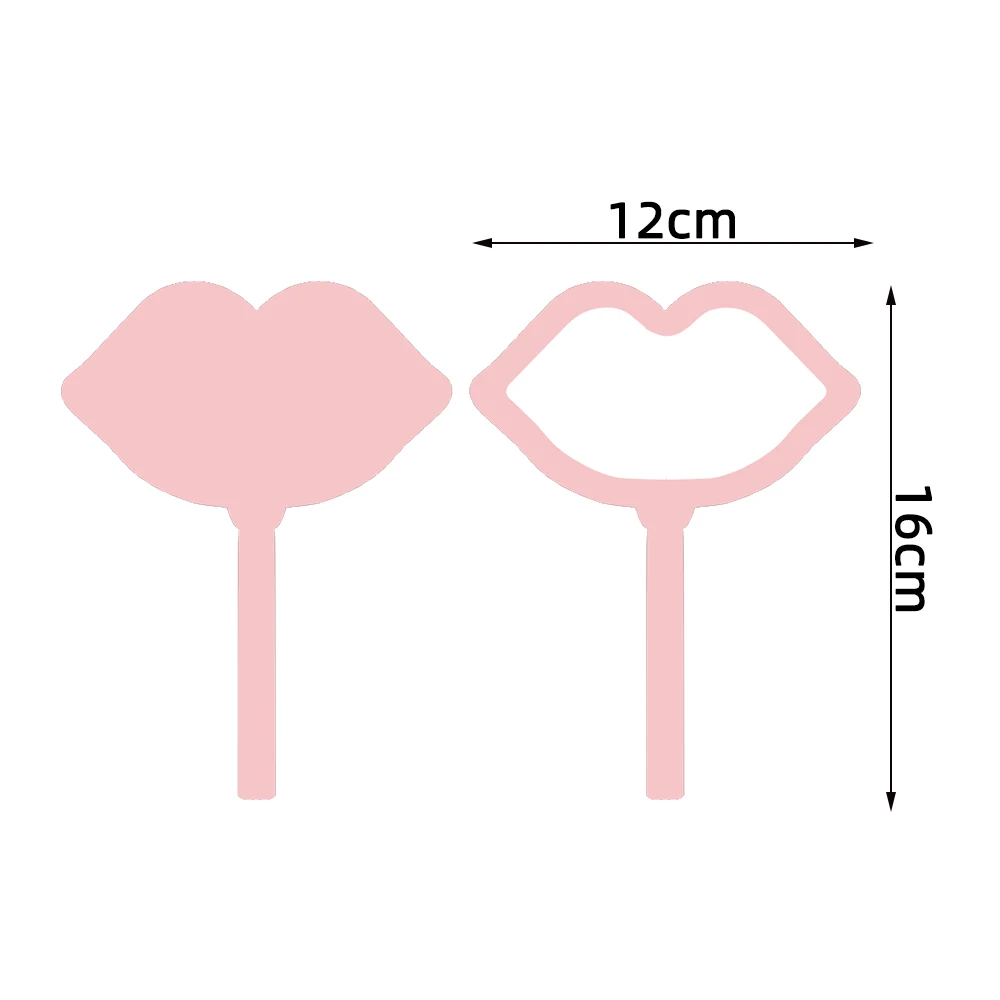 Hand Mirror Custom Logo Eyelash Extension Salon Personalized Square Lip Shape Hand Hold Mirror Lash Artist Salon Accessories