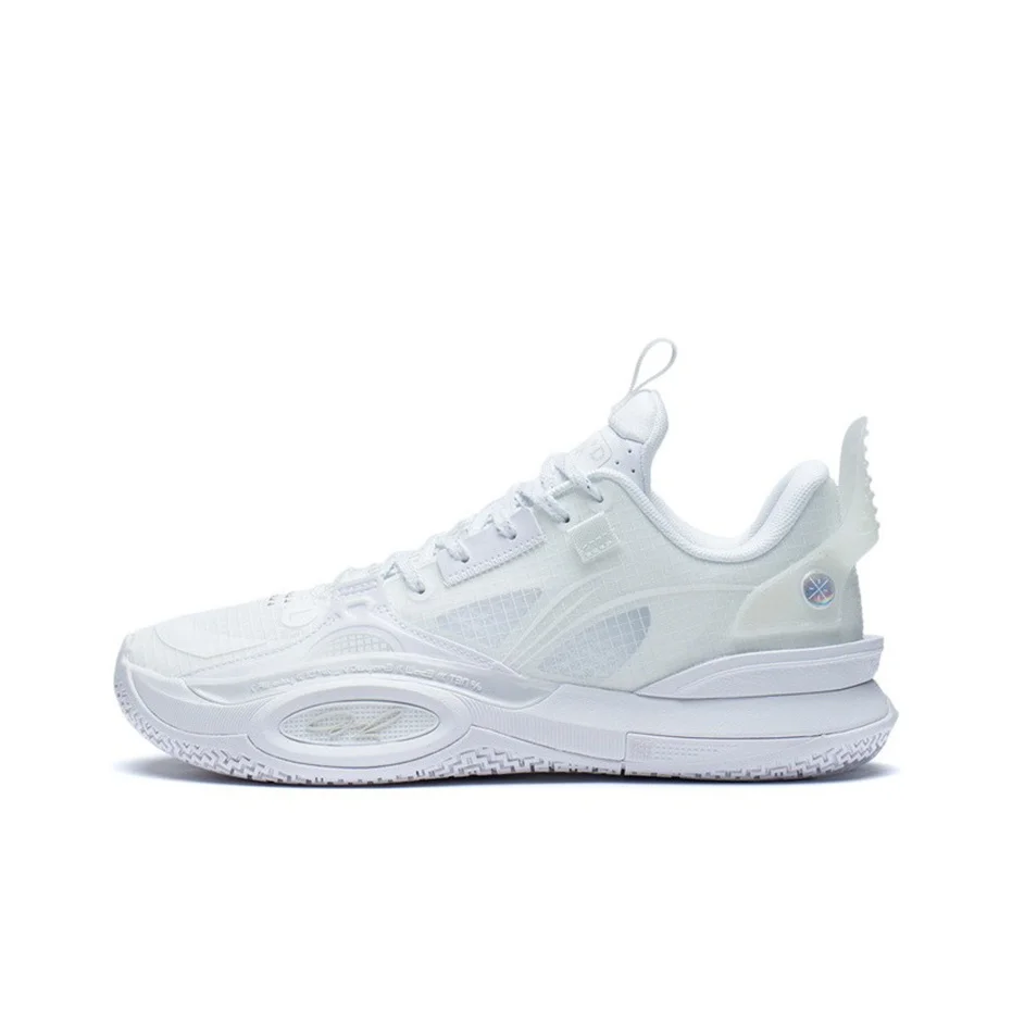 Li Ning Wade All City 10 Basketball Shoes Men's Low Top Standard White/Antarctic Gray ABAS019-4