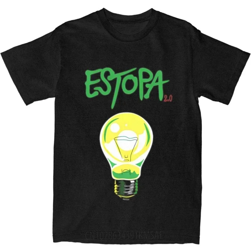 Men T-Shirt Estopa Rock Band Funny T-Shirts Fashion Beach Tees Fun Loose 100 Cotton Tops Birthday Present