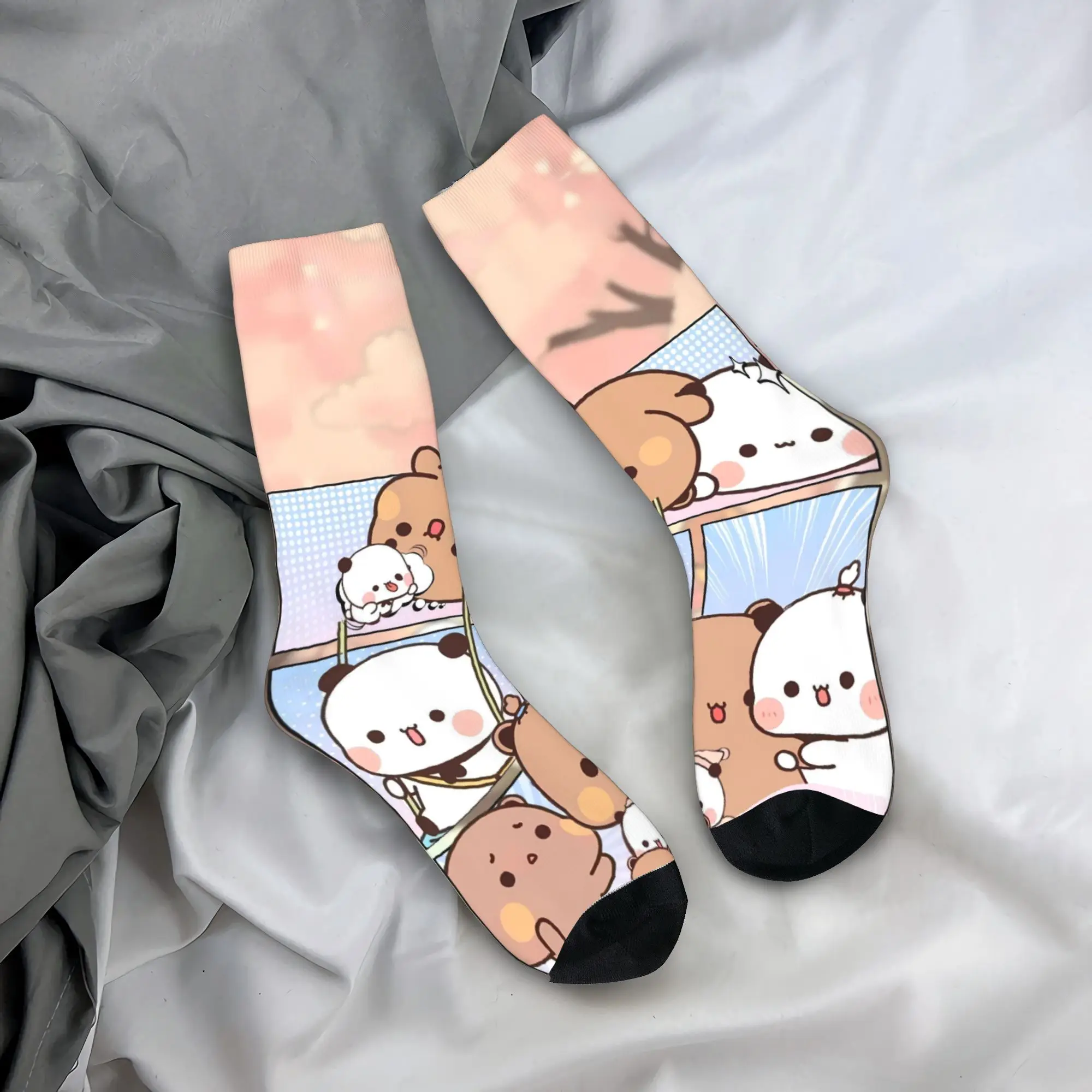 

Чулки BuBu and Dudu, повседневные носки, мужские средние мягкие носки, весенние нескользящие носки с принтом для скалолазания, подарок