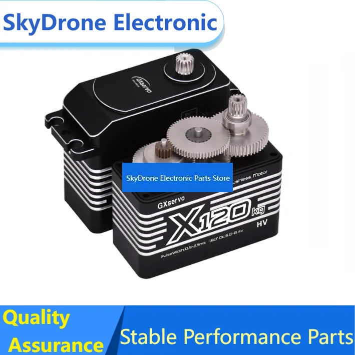SkyDElGXservo 120KG High Torque Brushless Metal Digital Servo For Robotic Arm DIY Robot Climbing RC Car Upgrade Part