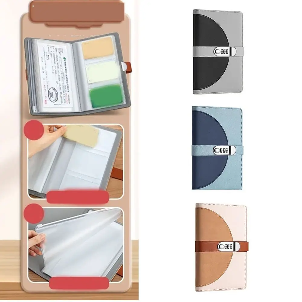 Waterproof Fixed Deposit Book Multi Pockets Easy and Fun Deposit Book Holder with Password Lock Save Money