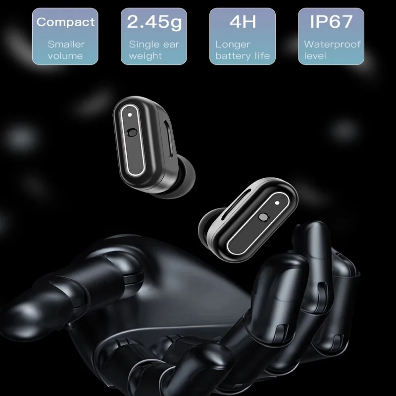 2 n 1 سماعة أذن لاسلكية ساعة ذكية للرجال بلوتوث دعوة رياضية Smartwatch النساء مراقب معدل ضربات القلب الصحة مقاوم للماء ساعة الموسيقى
