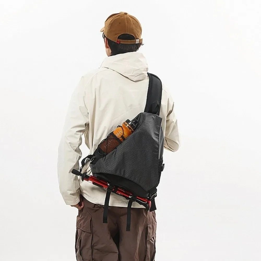 مقاوم للماء الرياضة في الهواء الطلق حقيبة صدر للرجال قابل للتعديل النمط الياباني النايلون حقيبة كروسبودي سعة كبيرة التنقل حقيبة كتف رجالية