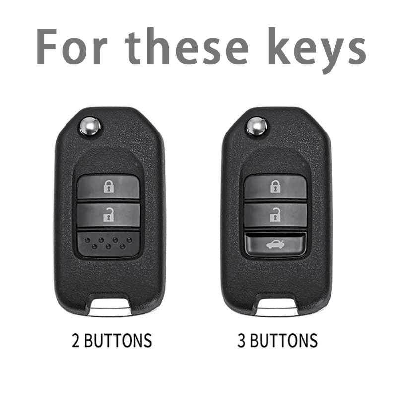 Leather Car Remote Key Case Cover for Honda CivIc HRV CRV XRV Crider Odyssey Fit Freed 2015 - 2018 Remote Key Protection