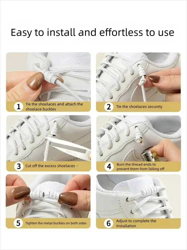 カラフルなメタルロックスニーカー、伸縮性のある靴紐、結ばないスポーツシューズの靴紐、カプセルロック、伸縮性のあるゴム製靴紐で簡単に履けます