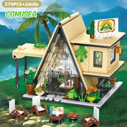 Outdoor Camping Tent Building Blocks Mini City Street Micro Block Creative Architecture Bricks Coffee Shop Boy Girls Gifts Kids
