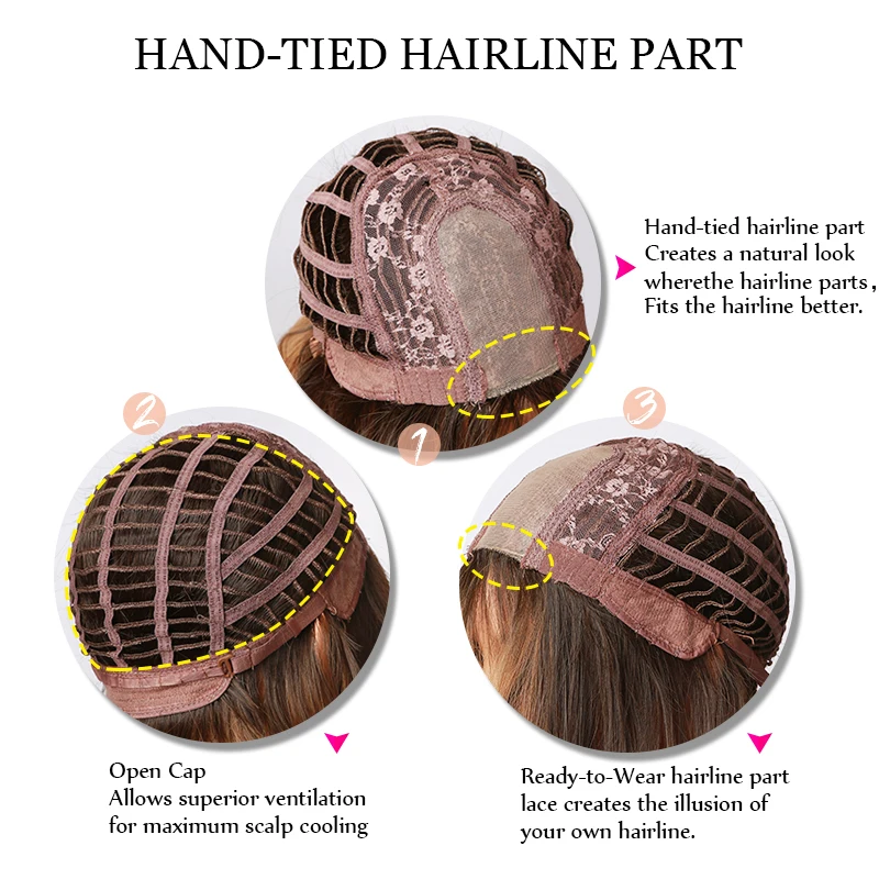 ยาวตรงทองแดงวิกผมสังเคราะห์ Hairline ลูกไม้ด้านหน้าวิกผมธรรมชาติวิกผมกลางสําหรับคอสเพลย์ทุกวันไฟเบอร์ทนความร้อน