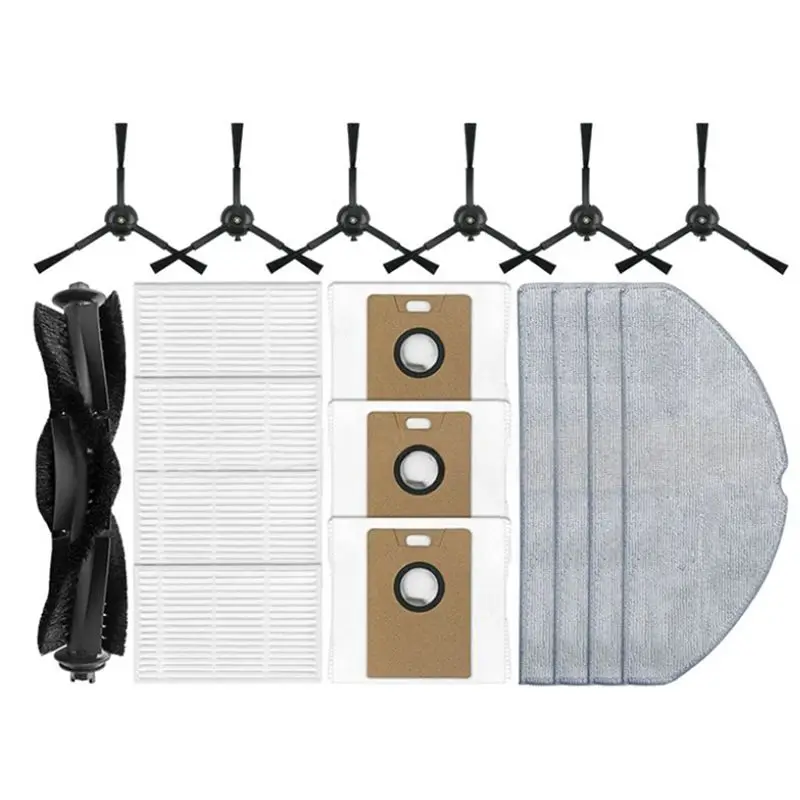[Great Sell】 For Tapo RV30 Max/RV30 Max Plus/RV20 Max/RV20 Max Plus Vacuum 18PCS Replacement Kit Main Side Brush Filters Mop Clo