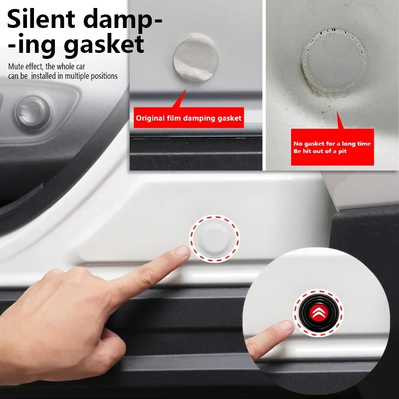 

1/2/4pcs Car Door Damping Cushion Logo Sticker For Citroen C1 C2 C3 C4 C5 C6 C8 C4L DS3 DS4 DS5 LS Grand Picasso Car Accessories