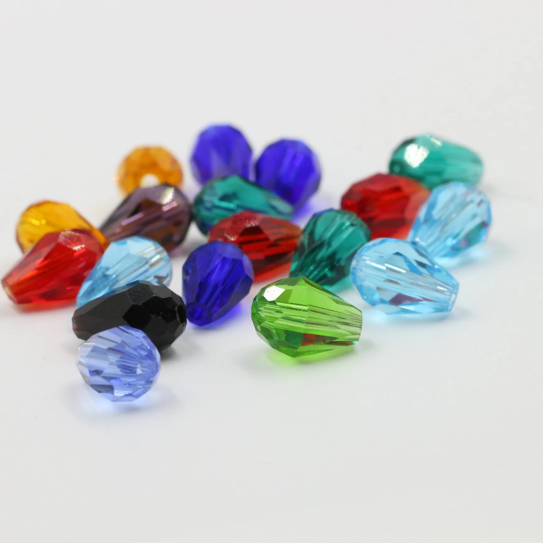 3x5/4x6/6x8/8x12/10x15mm Crystal Pear Pendant DIY Making Earing Glass Teardrop Beads Crafts Material Jewelry Supplies Needlwork