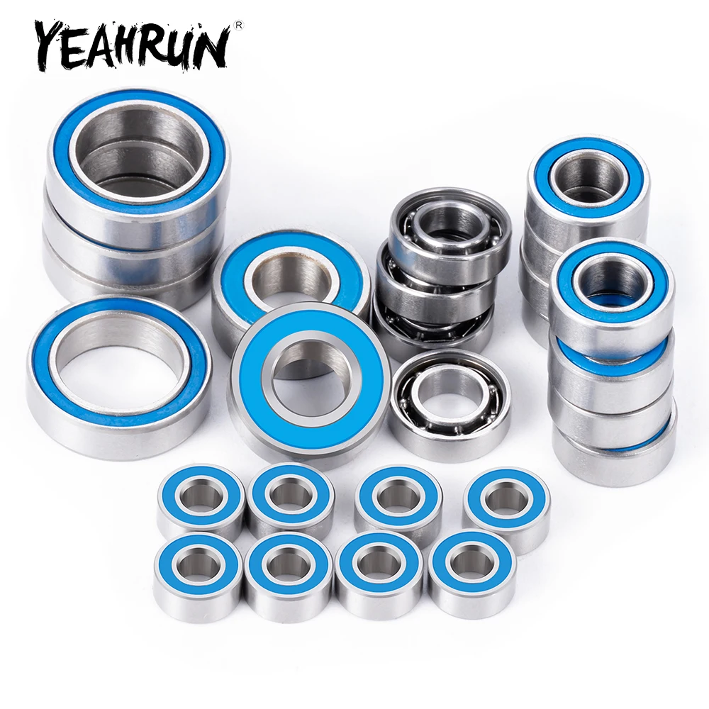 YEAHRUN 26Pcs Metal Wheel Hubs Axle Sealed Bearing Kit for Team Associated DR10 1/10 RC Car Truck Model Upgrade Parts