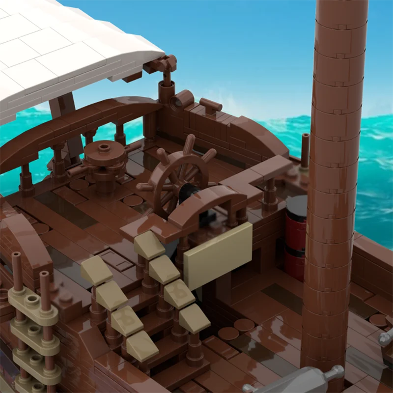 Bateau de guerre modèle Moc briques de Construction modulaires Pirate voilier modèle technologie blocs noël bricolage jouet Construction cadeaux