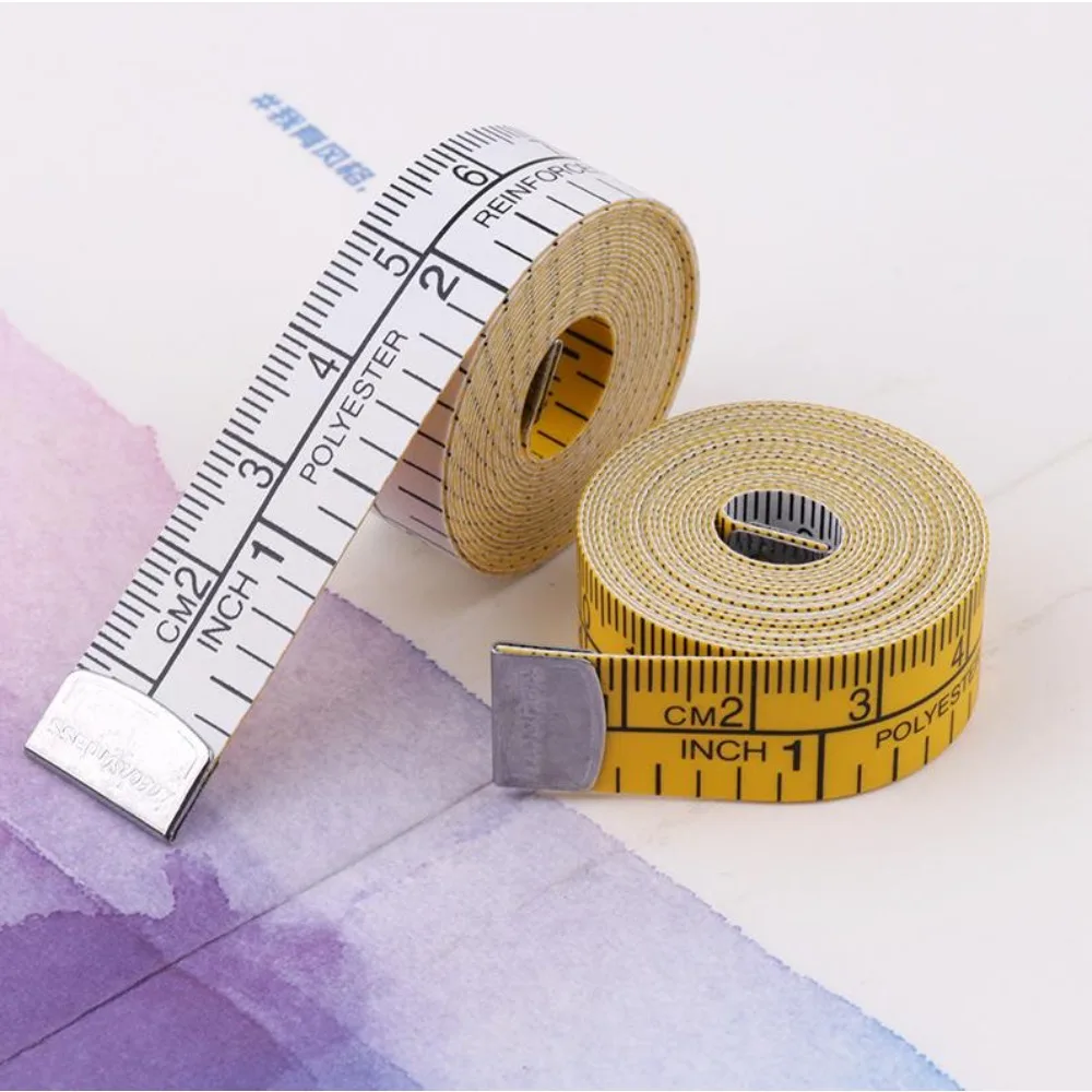 150cm/60inch Body Measuring Ruler Sewing Tailor-Tape Measure Mini Soft Flat Ruler Centimeter Meter Sewing Measuring Tape New 1PC