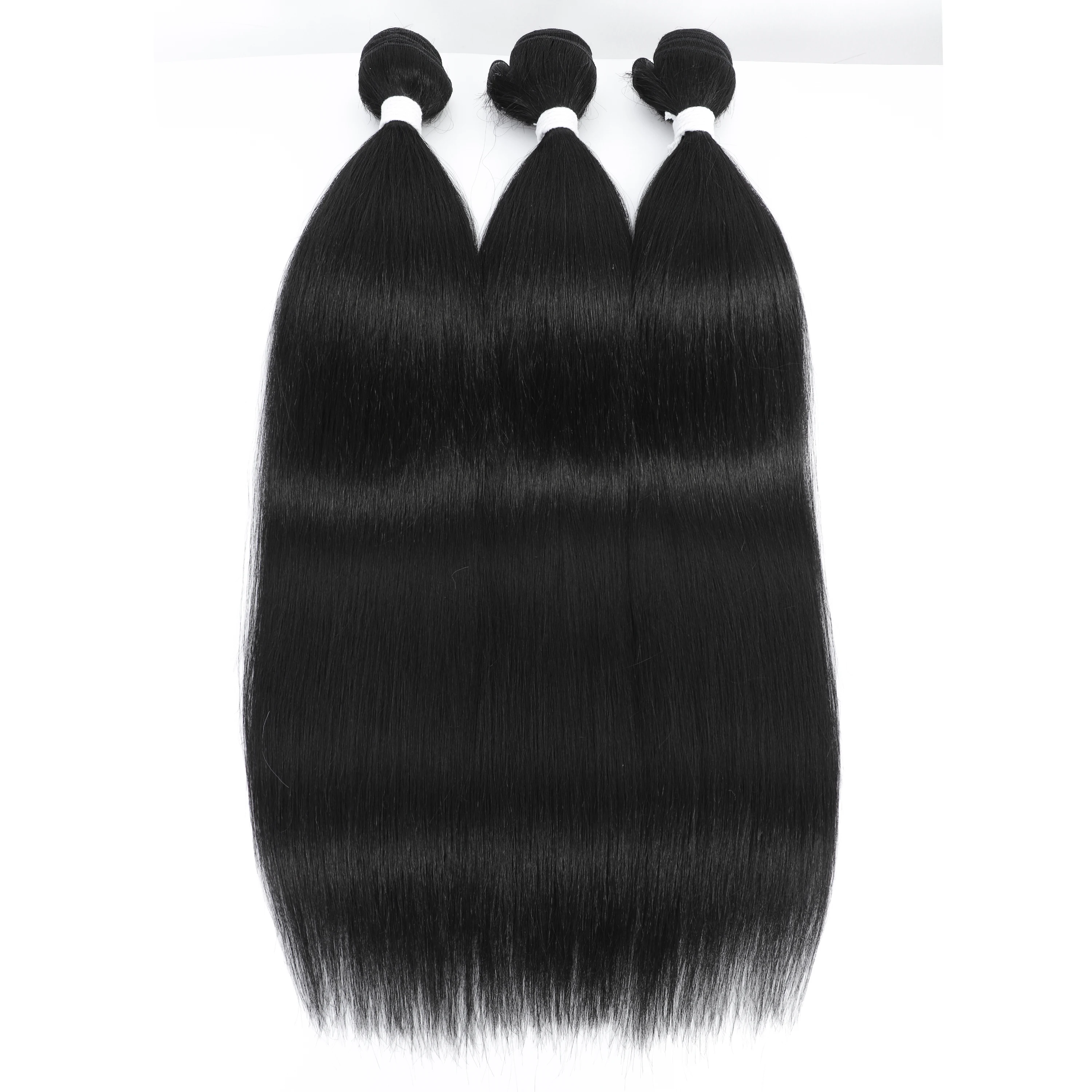 90Cm Steil Haar Bundels 36 Inch Synthetische Steil Hair Extensions 1b #4 Hoge Temperatuur Nep Haar Snelle Verzending