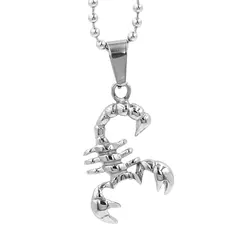 Fashion Little Scorpion Pendant Stainless Steel Jewelry Animal Swingable Joint Scorpion Biker Pendant For Men Women Kid as Gift