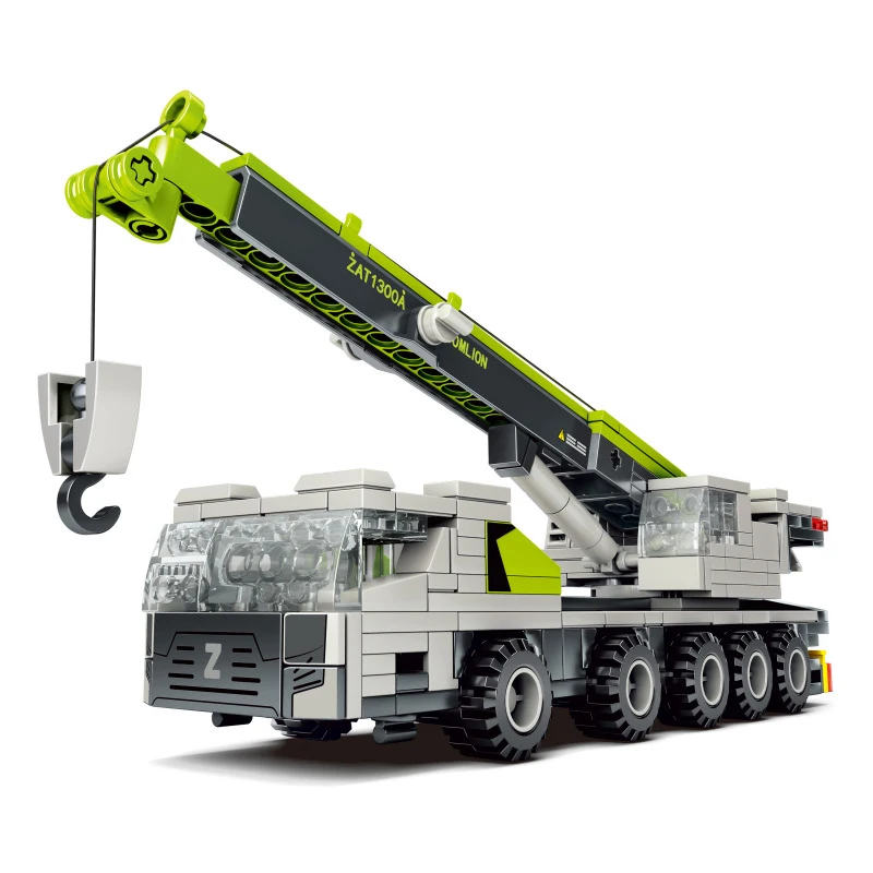 2023 City Building Engineering Crane Excavator Concrete Mixer Model Forklift Loader Car DIY Sets Assembly Bricks Kids Toys Gifts