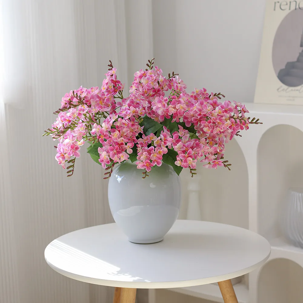 زهور محاكاة الأوركيد الراقية، ديكور غرفة المعيشة المنزلية، زخارف الزهور المزيفة، تشكيلة زهور المنزل وتصميم الأزهار