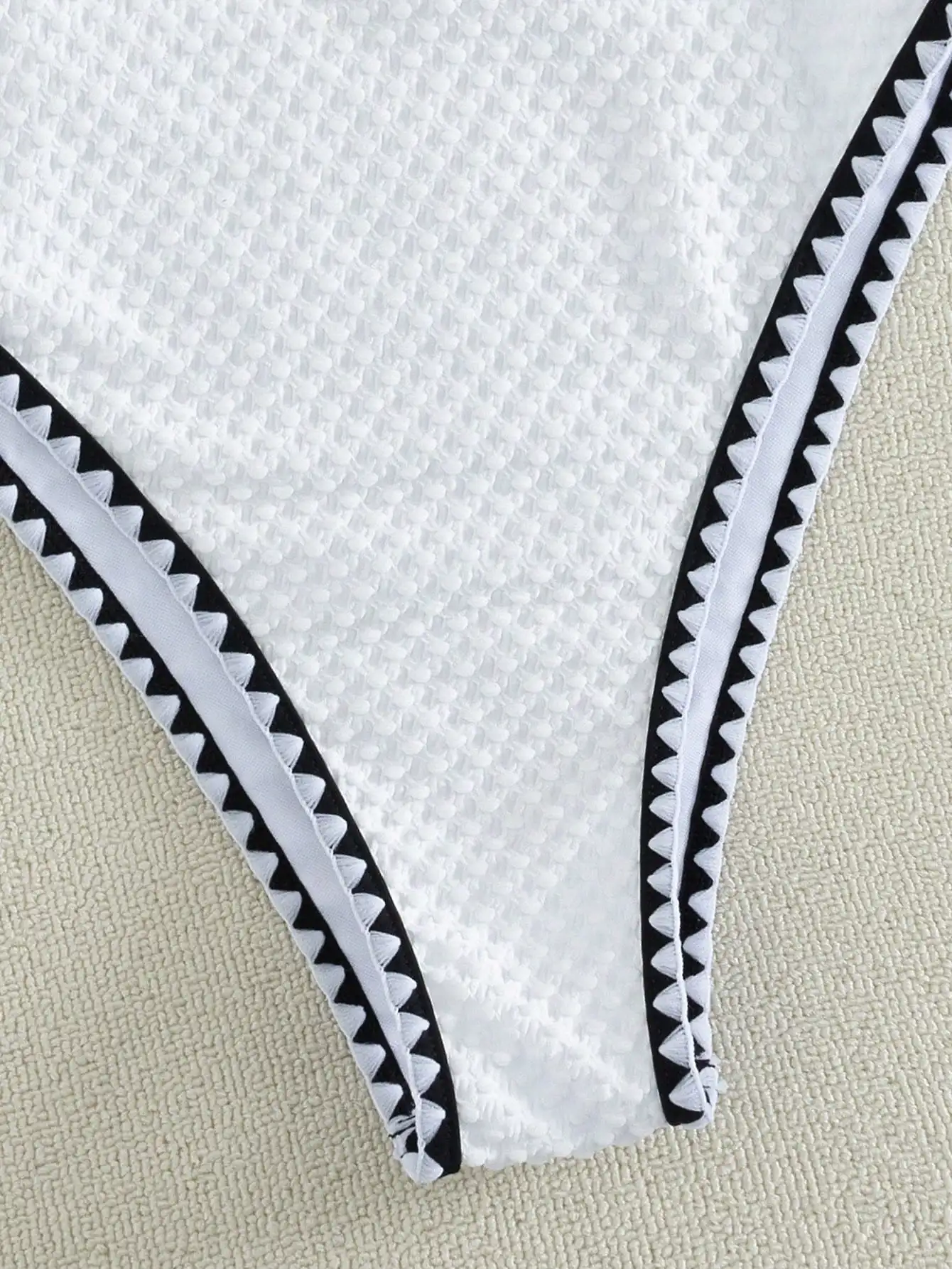 

Women Deep V Neck Halter One Piece Swimsuit With Bow Beach Holiday Swimwear