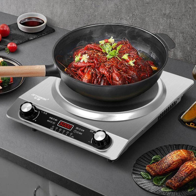 

5000W High Power Concave Induction Cooker All-in-one with Wok for Household High Heat Stir Frying