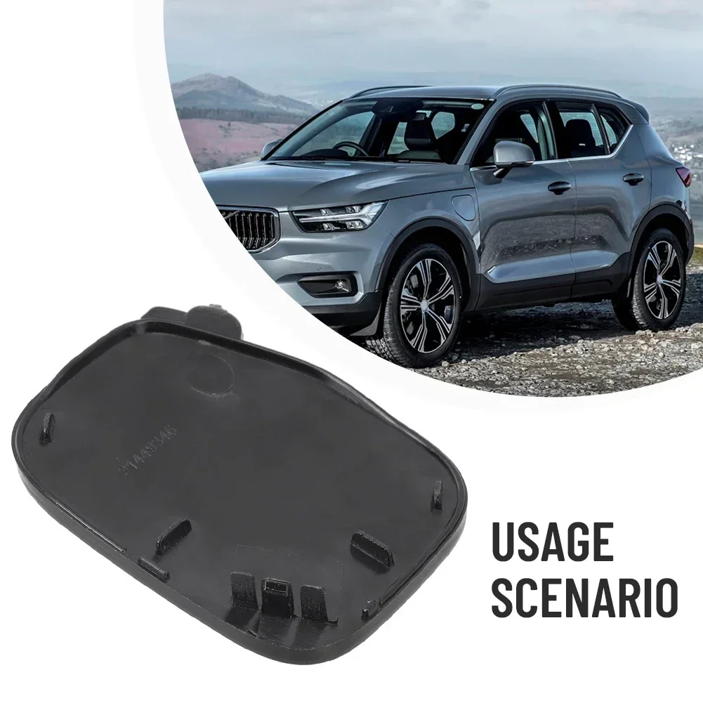 For Volvo XC40 2018-2020 Car Front Bumper Tow Eye Bracket Hook Cover Unprimed Front Bumper Trailer Cover Base Color Painted