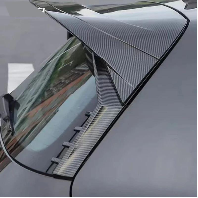 자동차 후면 윈도우 사이드 스포일러 윙 디퓨저 트림, 카본 룩, VW 골프 8 MK8 GTI GTD TSI TDI 2020-2023 자동차 액세서리, 2 개