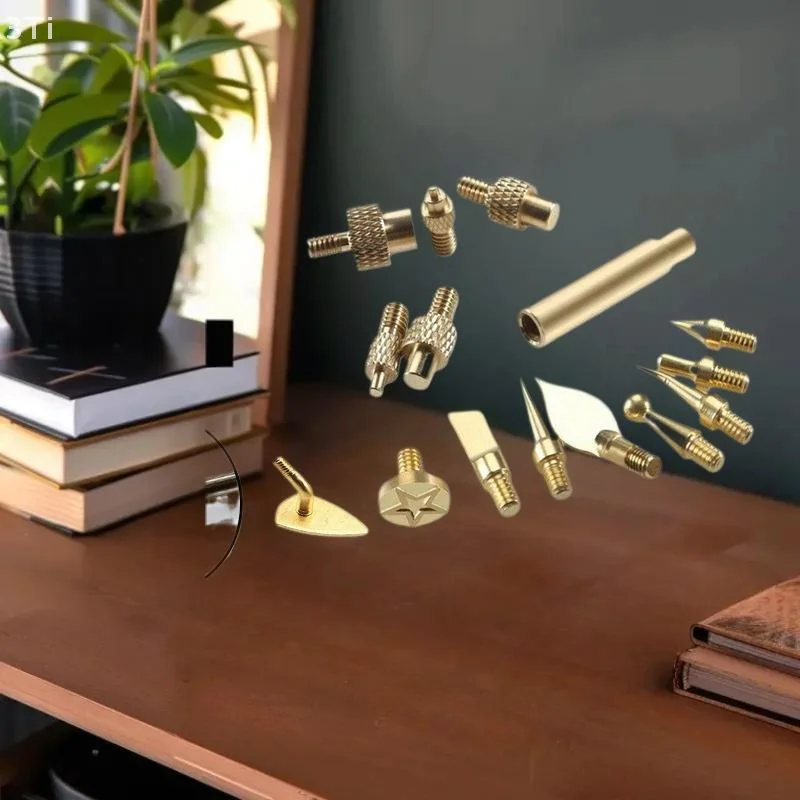 M2 M3 M4 M5 M6 M8真鍮ネジヒートインサートナットセット：プラスチック3Dプリンター、鉄はんだ付けに最適化、鉄チップ7/9/10個入り