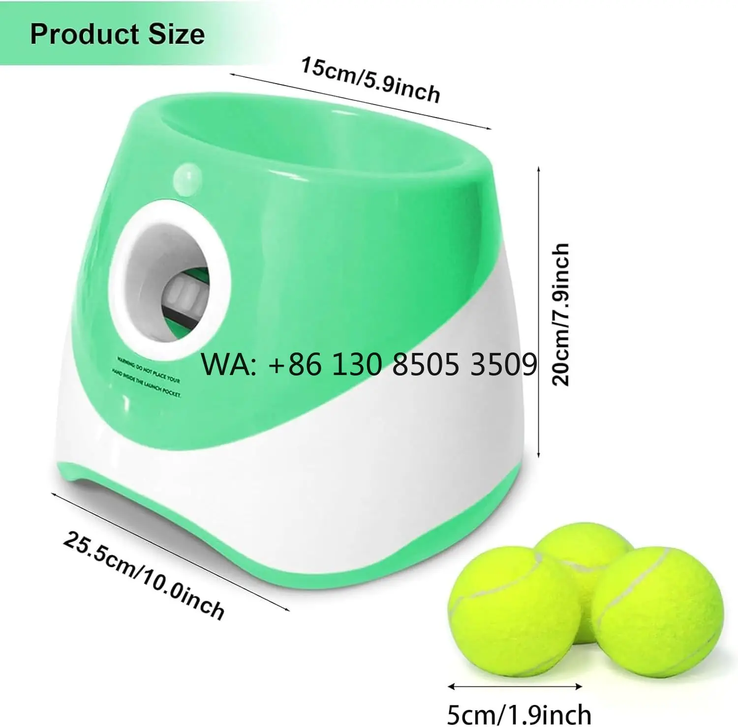 10-30Ft 3 Launching Distance Automatic Dog Ball Thrower Launcher Dog Fetch Machine Dog Tennis Ball Throwing Machine with 3 Balls