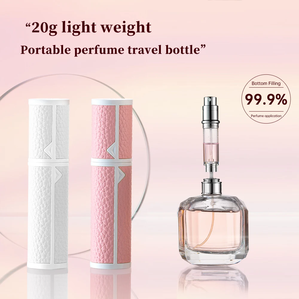 5ml PU 가죽 미니 향수 분무기 병 분무기 초경량 휴대용 여행 향수병 맞춤형 리필 용 병