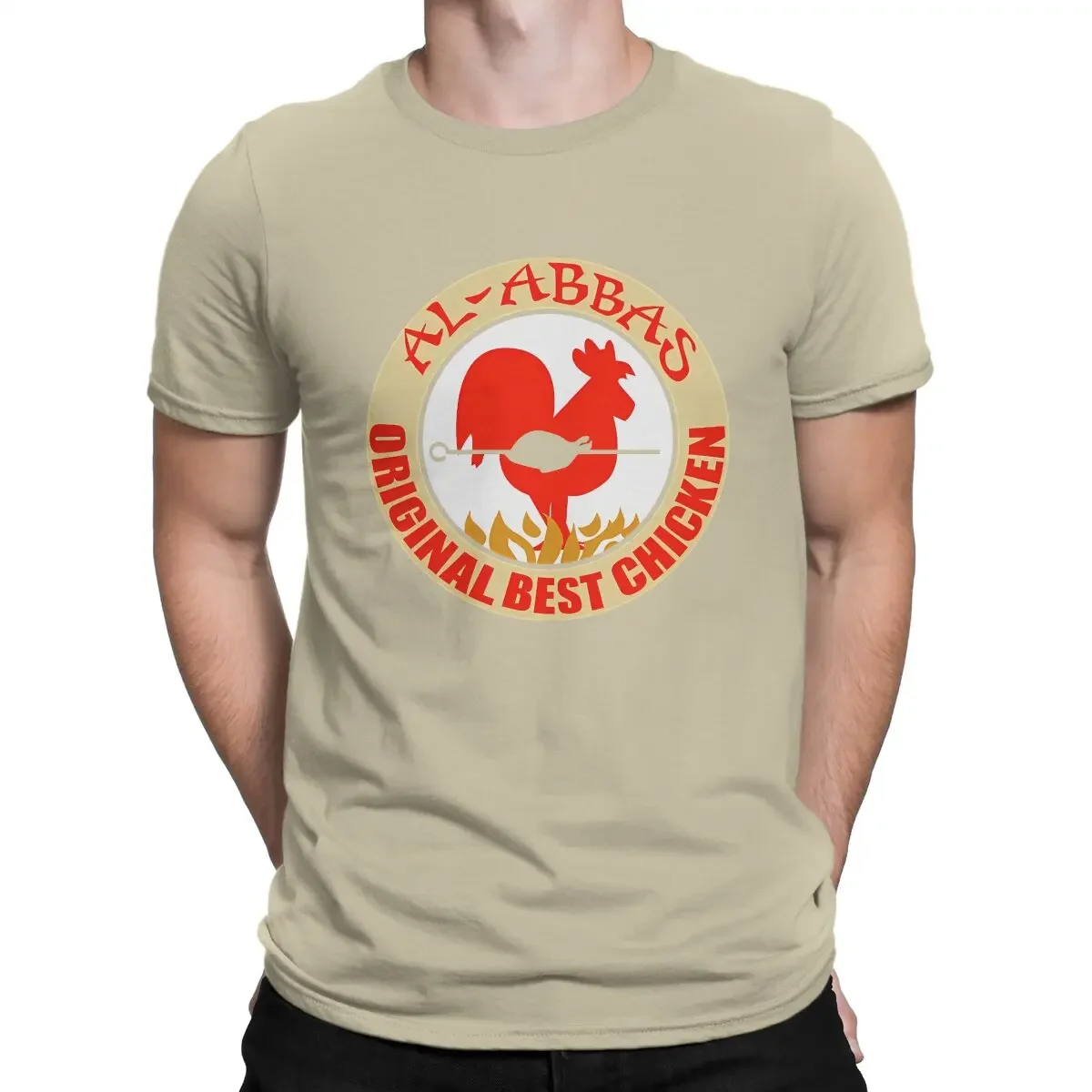 Al-Abbas  Original Best Chicken T Shirts for Men 100% Cotton Funny T-Shirts Round Neck C-Curb Your Enthusiasm Tee Shirt Short