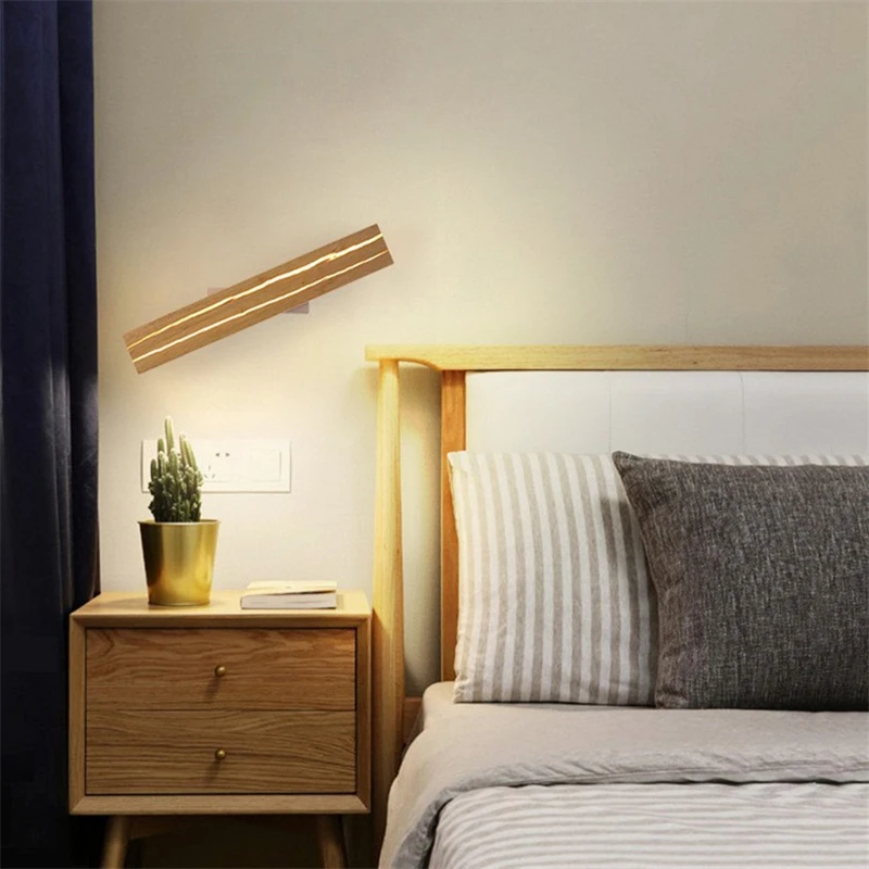 Imagem -02 - Led Wood Grain Wall Lights Wood Crack Iluminação Interior Home Decor Quarto Sala de Estar Cozinha Estudo