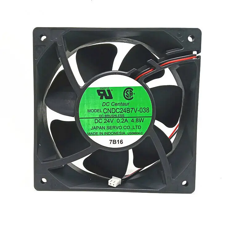 

1PC SERVO CNDC24B7V-038 24V 0.2A 4.8W 12038 12CM 2-wire cooling fan #