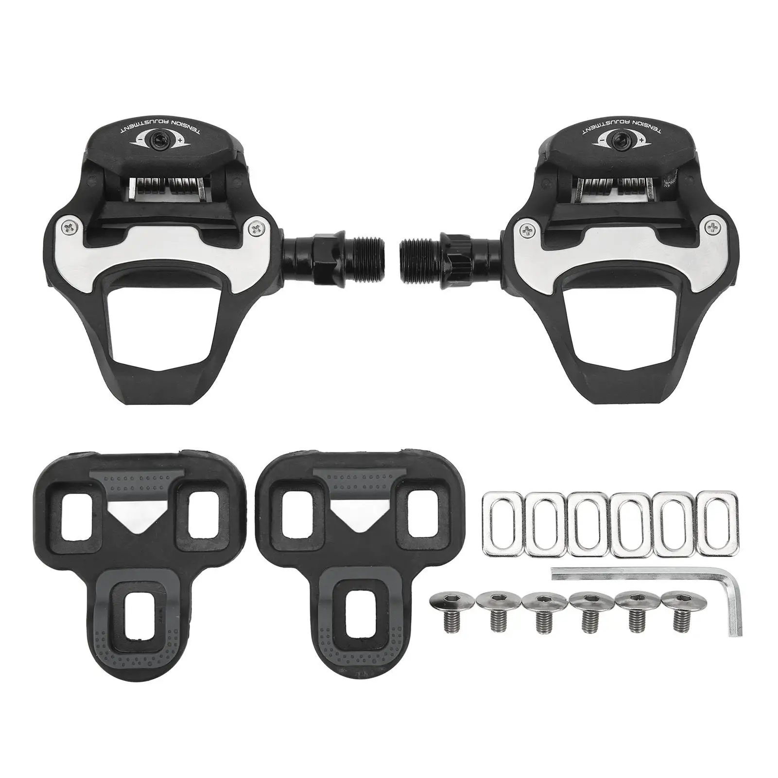 

Self-Locking Bicycle Pedals - High Strength Nylon Foot Support for mtb & Road Bikes