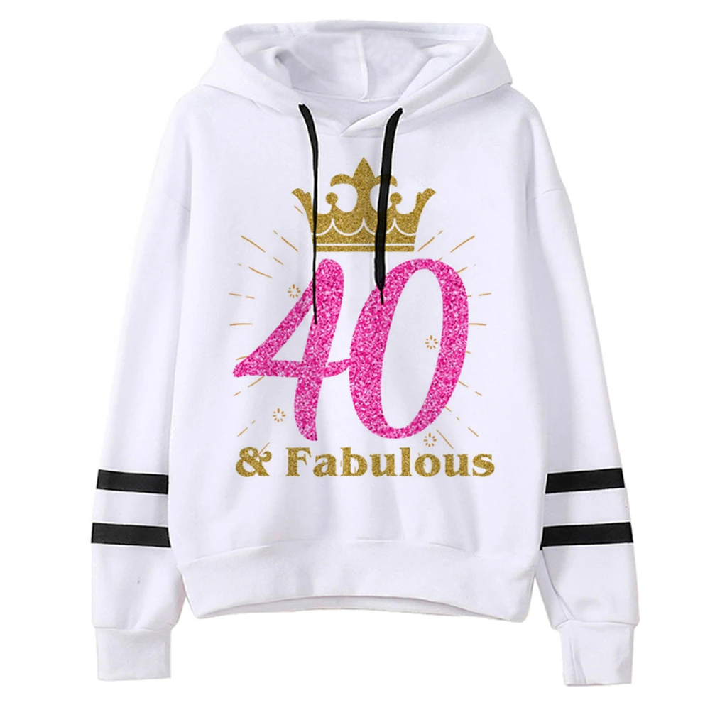 40 Ans 40th Years Birthday hoodie elegant athleisure designer streetwear female tracksuits pullover comic graphic comfortable