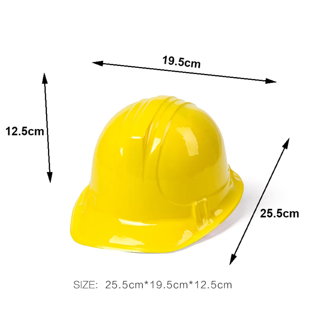 12/24/50/80pcs Yellow Construction Worker Soft Plastic Hat Helmet Kids Boy Engineering Theme Birthday Party Decoration Supplies