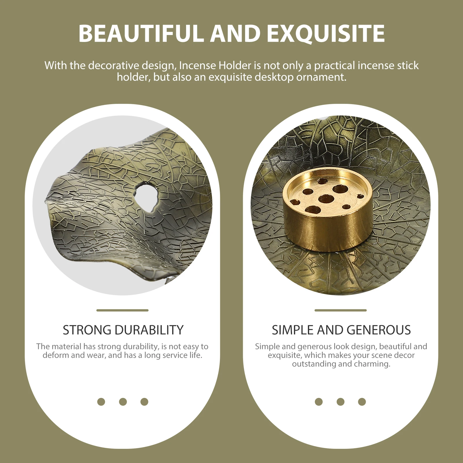 

1 Set Retro Holder Small Tray For Home Office Desktop Burner Vintage Censer Household Incense Stand Decorative Tabletop Incense