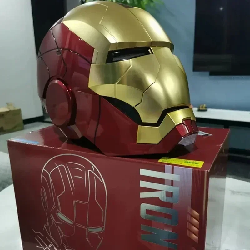 New Iron Man Mk5 Helmet Automatoc 1:1 Voice Control Avengers Mk7 Mk5 Cosplay With Led Light Electronic Close Ironman Helmet Gift