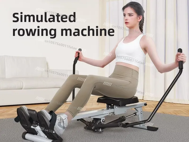 Simulation Double Oar Hydraulic Silent Rowing Machine Household Fitness Equipment Rowing Machine