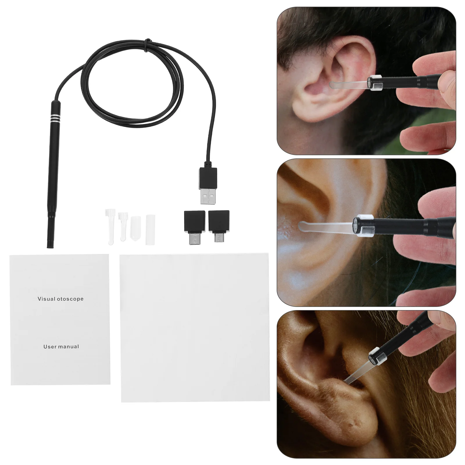 

1 шт. визуальный совок для ушей, креативный интеллектуальный инструмент для чистки ушной серы, практичный, прочный, простой в использовании, портативный совок для ушей